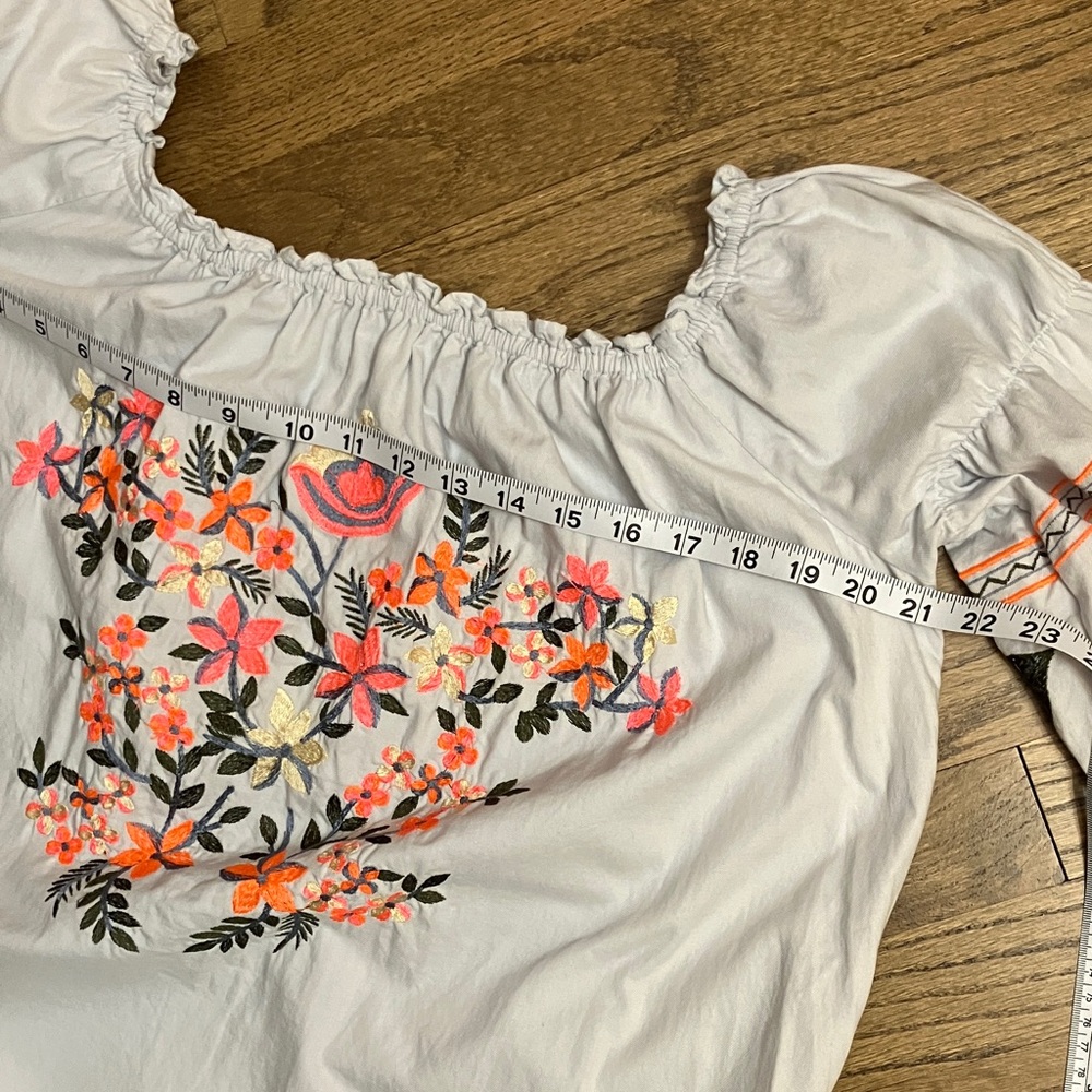 ✨ Free People Fleur Du Jour Embroidered Off-The-Shoulder Mini Dress ✨ - Picture 12 of 13